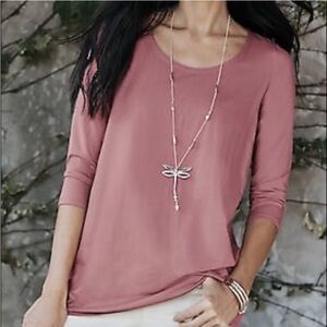 J. Jill Luxe Supima A-Line Tunic Rosebud XS